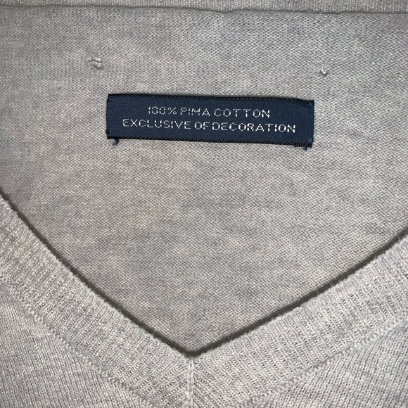 Polo Ralph Lauren Gray Vneck Sweater Large - Picture 3 of 4